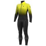 2020 Fahrradbekleidung ALE Gelb Shwarz Trikot Langarm und Tragerhose(4)