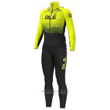 2020 Fahrradbekleidung ALE Gelb Trikot Langarm und Tragerhose