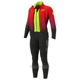 2020 Fahrradbekleidung ALE Rot Gelb Trikot Langarm und Tragerhose(1)