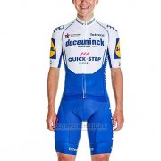 2020 Fahrradbekleidung Deceuninck Quick Step Wei Azul Trikot Kurzarm und Tragerhose