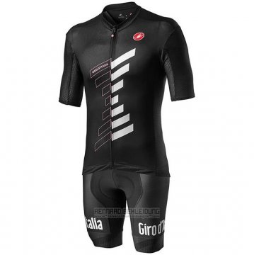 2020 Fahrradbekleidung Giro d'Italia Shwarz Wei Trikot Kurzarm und Tragerhose