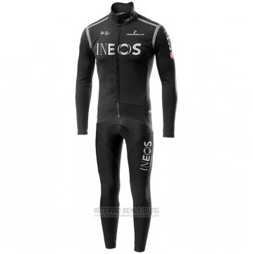 2020 Fahrradbekleidung INEOS Shwarz Grau Trikot Langarm und Tragerhose