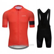 2020 Fahrradbekleidung Le Col Rot Trikot Kurzarm und Tragerhose