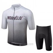 2020 Fahrradbekleidung Morvelo Grau Trikot Kurzarm und Tragerhose