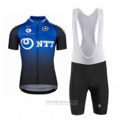 2020 Fahrradbekleidung NTT Pro Cycling Blau Shwarz Trikot Kurzarm und Tragerhose