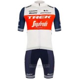 2020 Fahrradbekleidung Trek Segafredo Wei Tief Blau Trikot Kurzarm und Tragerhose