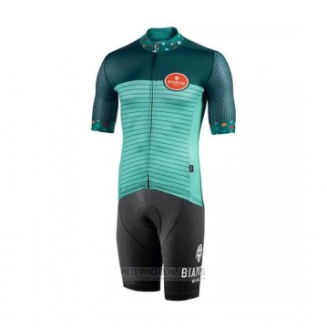 2021 Fahrradbekleidung Bianchi Grun Trikot Kurzarm und Tragerhose