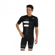 2021 Fahrradbekleidung Sportful Shwarz Wei Trikot Kurzarm und Tragerhose