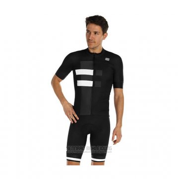 2021 Fahrradbekleidung Sportful Shwarz Wei Trikot Kurzarm und Tragerhose