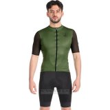 2022 Fahrradbekleidung Campagnolo Grun Trikot Kurzarm und Tragerhose