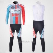 2011 Fahrradbekleidung Omega Pharma Lotto Trikot Langarm und Tragerhose Beige Trikot Kurzarm und Tragerhose