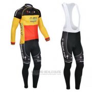 2013 Fahrradbekleidung Omega Pharma Quick Step Champion Belgien Trikot Langarm und Tragerhose