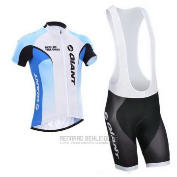 2014 Fahrradbekleidung Giant Wei Trikot Kurzarm und Tragerhose