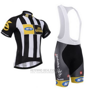 2015 Fahrradbekleidung MTN Shwarz und Wei Trikot Kurzarm und Tragerhose