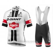 2016 Fahrradbekleidung Giant Alpecin Wei und Rot Trikot Kurzarm und Tragerhose