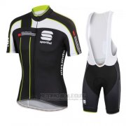 2016 Fahrradbekleidung Sportful Shwarz Grun Trikot Kurzarm und Tragerhose