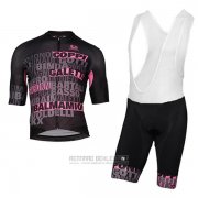 2017 Fahrradbekleidung Giordana Shwarz Trikot Kurzarm und Tragerhose