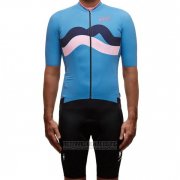 2017 Fahrradbekleidung Maap Fat Stripe Blau Trikot Kurzarm und Tragerhose