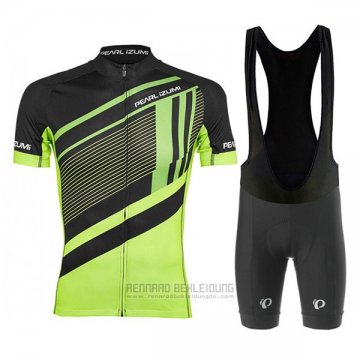 2017 Fahrradbekleidung Pearl Izumi Grun und Shwarz Trikot Kurzarm und Tragerhose