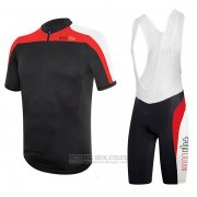 2017 Fahrradbekleidung RH+ Shwarz und Blau Trikot Kurzarm und Tragerhose