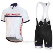 2018 Fahrradbekleidung Specialized Wei Rot Volett Trikot Kurzarm und Tragerhose