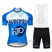 2019 Fahrradbekleidung Aqber93 Blau Wei Trikot Kurzarm und Overall