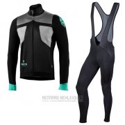 2019 Fahrradbekleidung Bianchi Azurblau Shwarz Trikot Langarm und Tragerhose