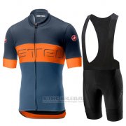 2019 Fahrradbekleidung Castelli Prologo 6 Grau Orange Trikot Kurzarm und Overall