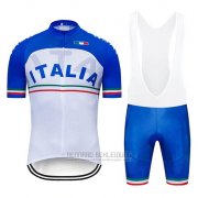 2019 Fahrradbekleidung Italien Wei Blau Trikot Kurzarm und Tragerhose