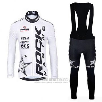 2019 Fahrradbekleidung Rock Racing SIDI Wei Shwarz Trikot Langarm und Tragerhose