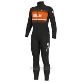 2020 Fahrradbekleidung ALE Orange Shwarz Trikot Langarm und Tragerhose