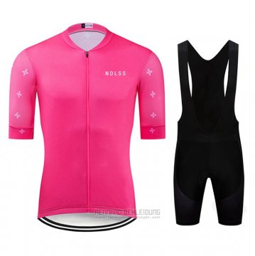 2020 Fahrradbekleidung NDLSS Rosa Trikot Kurzarm und Tragerhose