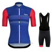 2020 Fahrradbekleidung Rapha Rot Blau Trikot Kurzarm und Tragerhose