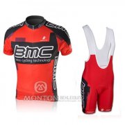 2010 Fahrradbekleidung BMC Rot Trikot Kurzarm und Tragerhose