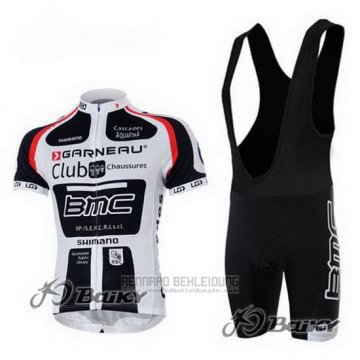 2011 Fahrradbekleidung BMC Wei und Shwarz Trikot Kurzarm und Tragerhose