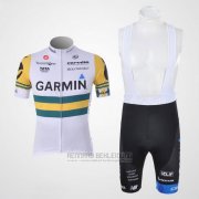 2011 Fahrradbekleidung Garmin Champion Australien Trikot Kurzarm und Tragerhose