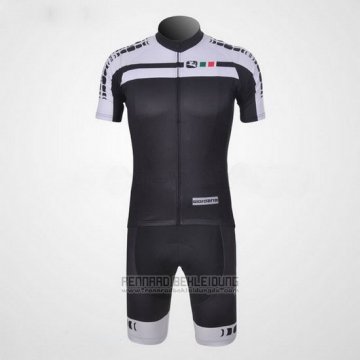 2011 Fahrradbekleidung Giordana Wei und Shwarz Trikot Kurzarm und Tragerhose