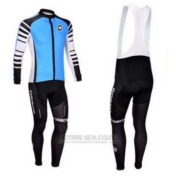 2013 Fahrradbekleidung Assos Azurblau und Shwarz Trikot Langarm und Tragerhose