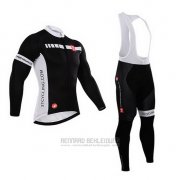 2015 Fahrradbekleidung Castelli Tief Shwarz Trikot Langarm und Tragerhose