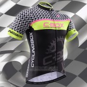 2015 Fahrradbekleidung Fox Cyclingbox Shwarz und Grun Trikot Kurzarm und Tragerhose