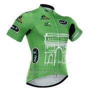 2015 Fahrradbekleidung Tour de France Grun Trikot Kurzarm und Tragerhose