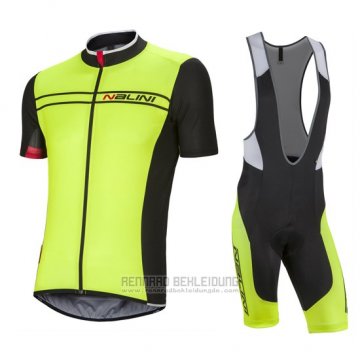 2016 Fahrradbekleidung Nalini Grun Trikot Kurzarm und Tragerhose