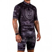 2016 Fahrradbekleidung Rock Racing Braun und Grau Trikot Kurzarm und Tragerhose