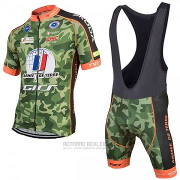 2017 Fahrradbekleidung Armee De Terre Tarnung Trikot Kurzarm und Tragerhose