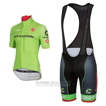 2017 Fahrradbekleidung Cannondale Grun Trikot Kurzarm und Tragerhose