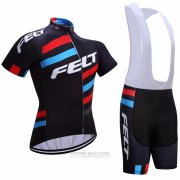 2017 Fahrradbekleidung Felt Shwarz Trikot Kurzarm und Tragerhose