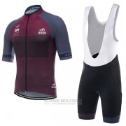 2017 Fahrradbekleidung Giro D'italien Coppi Fuchsie und Braun Trikot Kurzarm und Tragerhose