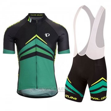 2017 Fahrradbekleidung Pearl Izumi Shwarz und Grun Trikot Kurzarm und Tragerhose