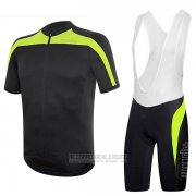 2017 Fahrradbekleidung RH+ Shwarz und Grun Trikot Kurzarm und Tragerhose