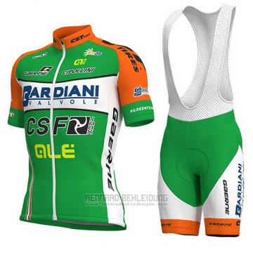 2018 Fahrradbekleidung Bardiani Csf Grun und Wei Trikot Kurzarm und Tragerhose